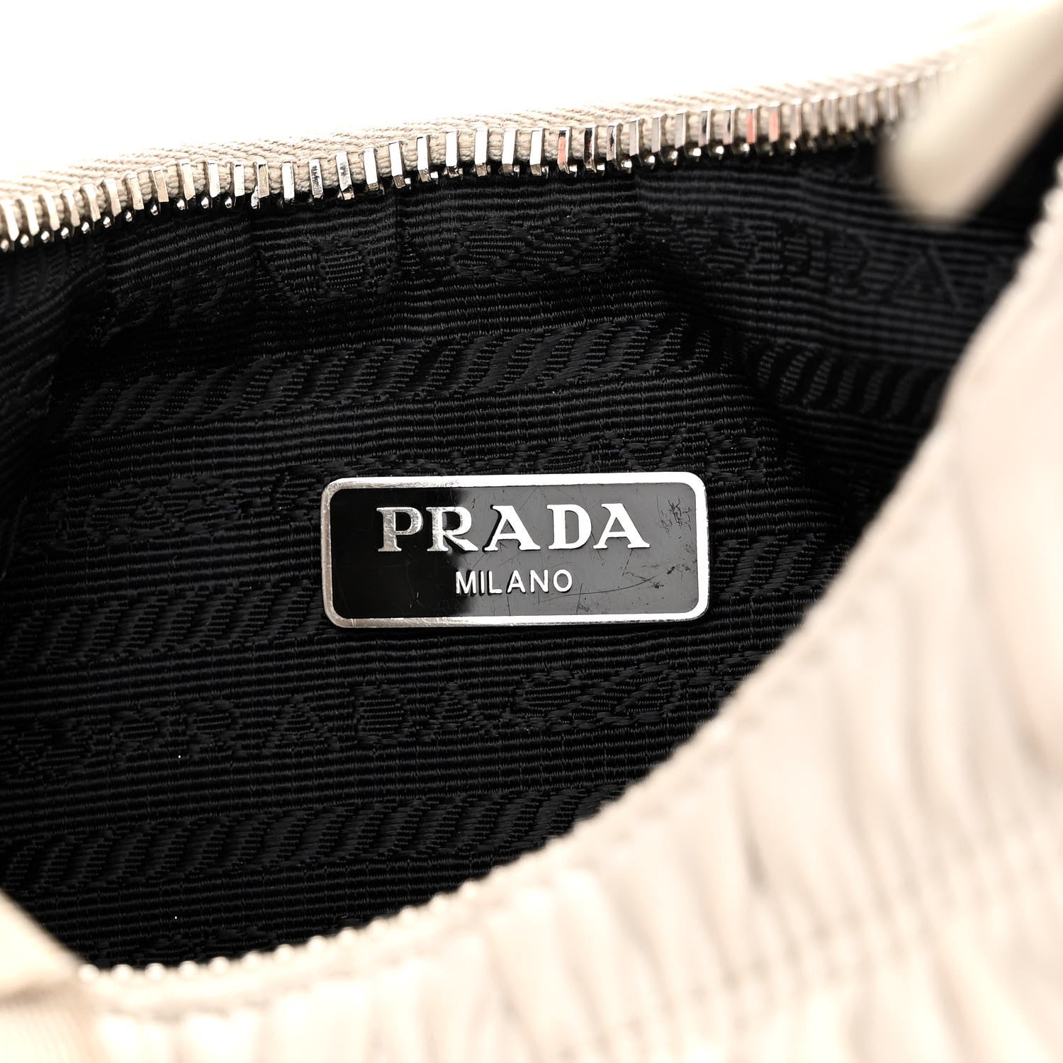 Prada Nappa Gaufre Re-Edition 2005 Shoulder Bag Talco 6 of 13