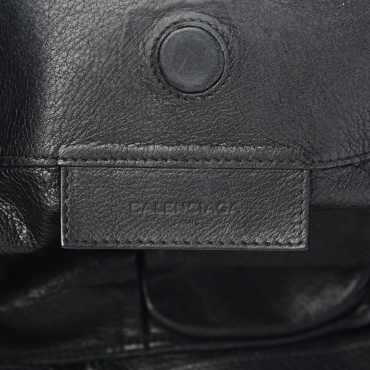 Balenciaga Veau Papier Classic Hardware Drop Bucket Bag Black 6 of 11