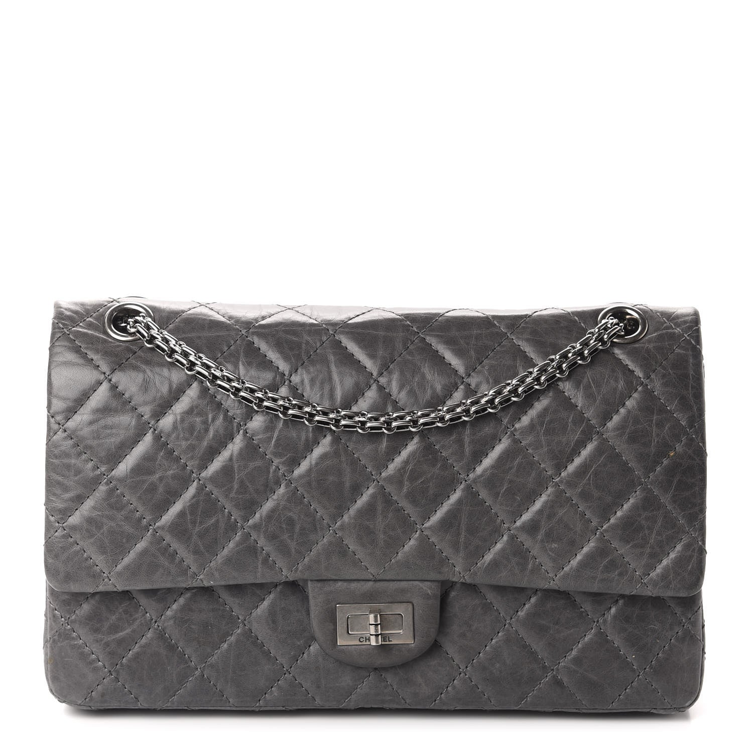 Chanel Aged Calfskin Quilted 50th Anniversary 2.55 Reissue 227 Flap Grey 1 of 11