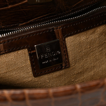 Fendi Alligator Hobo Brown 6 of 16