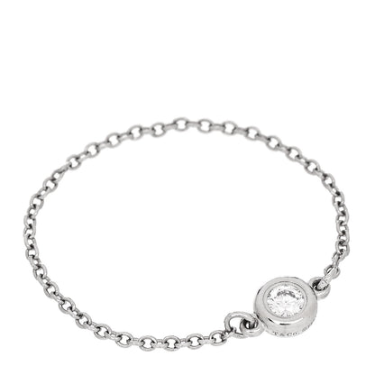 Tiffany Platinum Diamond Elsa Peretti Diamonds by the Yard Chain Ring 61 9.5 1 of 7