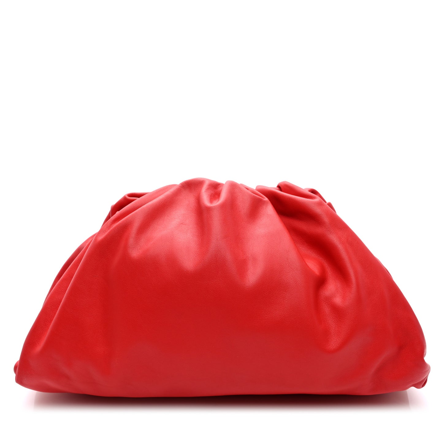 Smooth Butter Calf The Pouch Oversized Clutch Bright Red