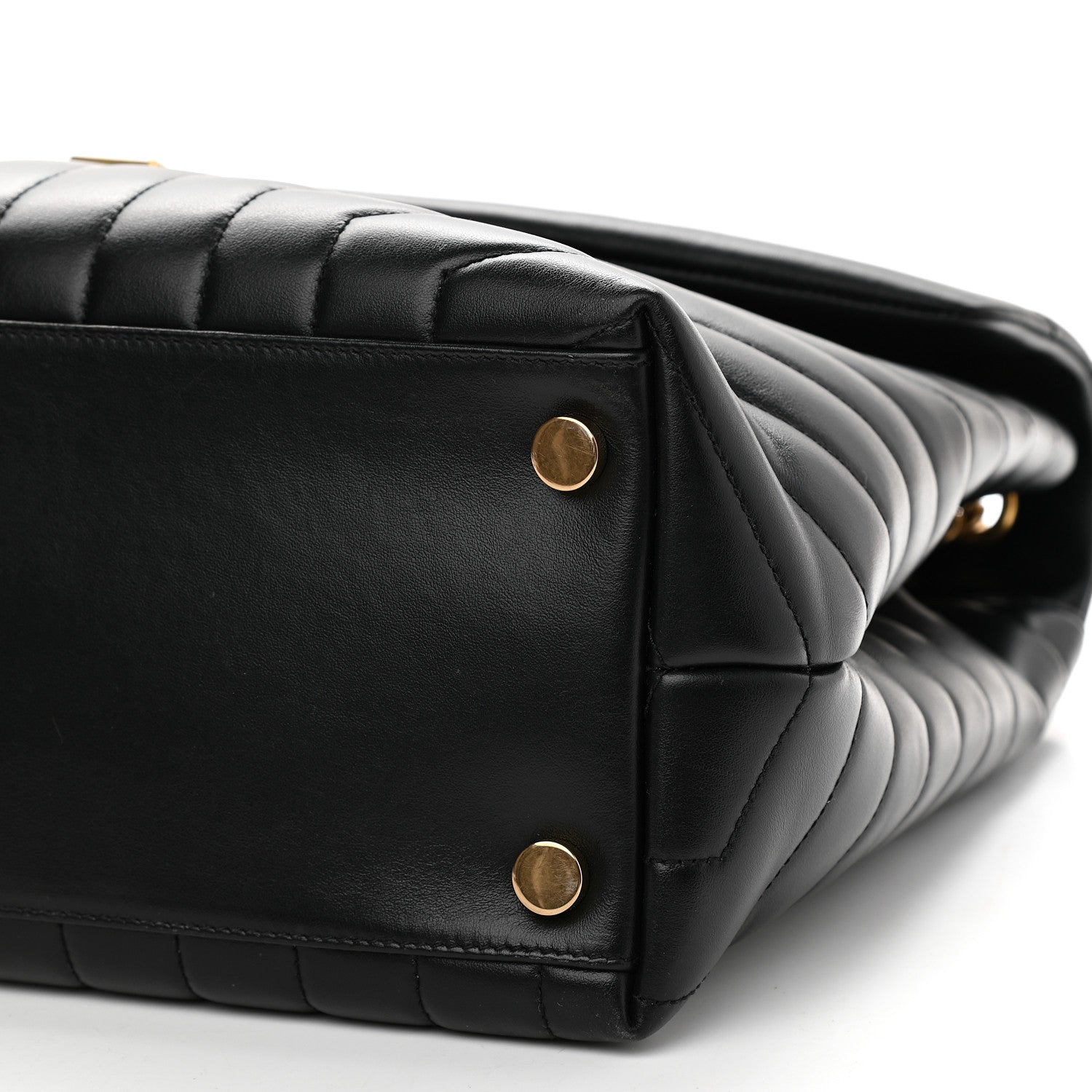 Saint Laurent Calfskin Y Quilted Monogram Large Loulou Chain Satchel Black 9 of 11