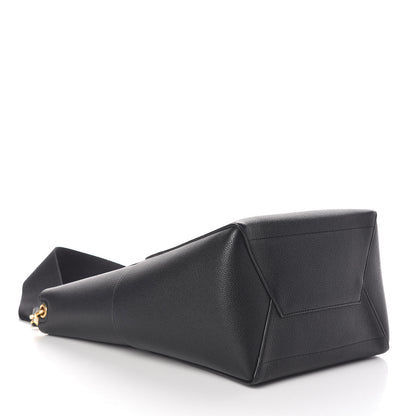 Celine Soft Grained Calfskin Sangle Bucket Bag Black 4 of 8
