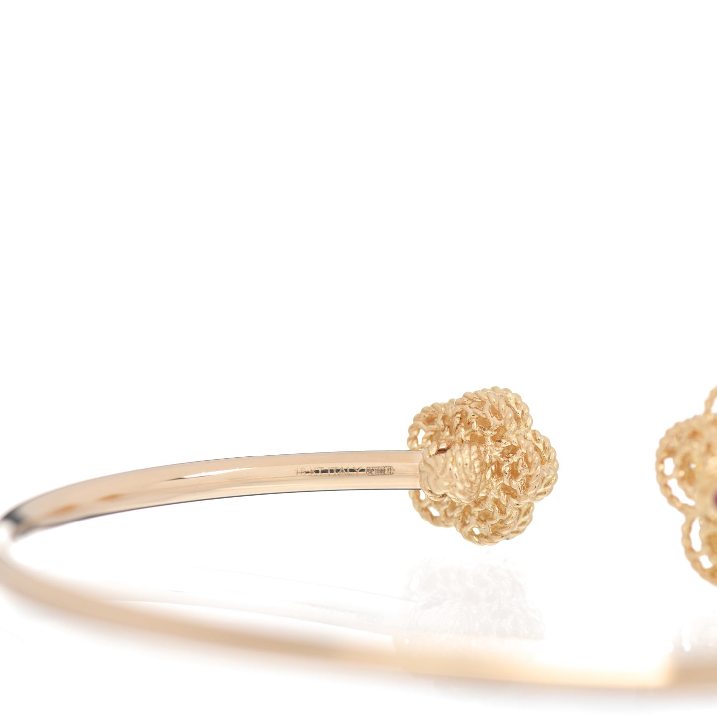 18K Yellow Gold Diamond Daisy Cuff Bracelet