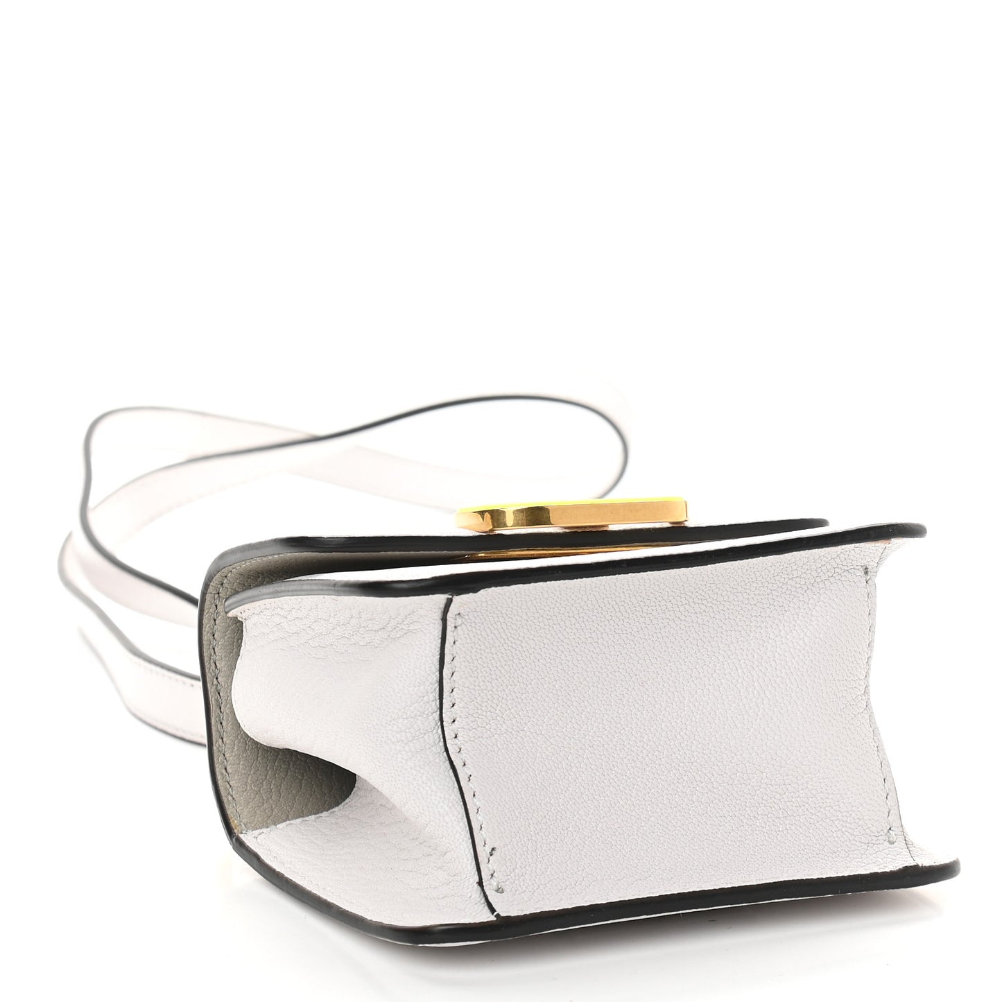 Goatskin Micro VSling Shoulder Bag White