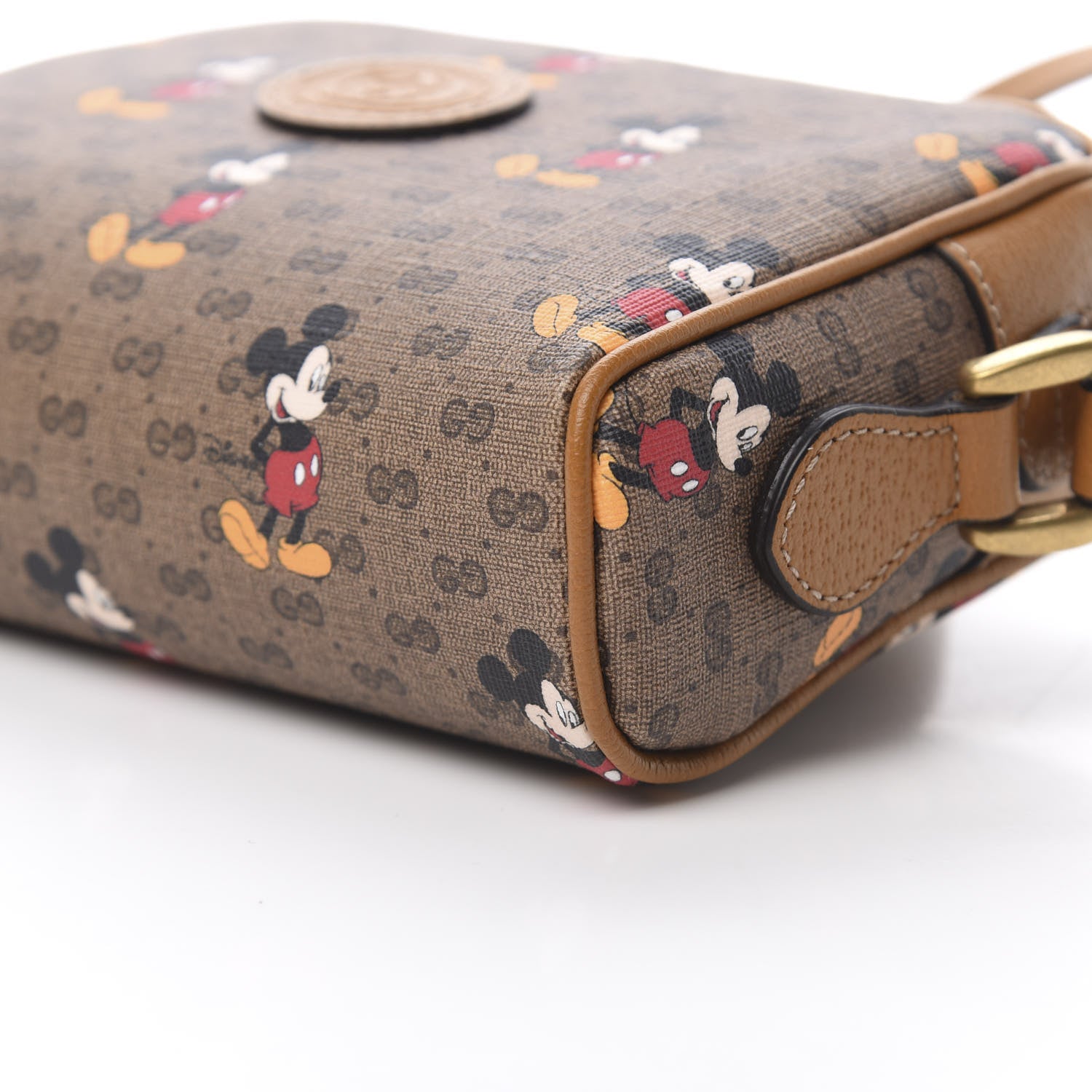 Gucci X DISNEY Mini Vintage GG Supreme Monogram Mickey Mouse Shoulder Bag Beige Vintage Sun Oil 10 of 11