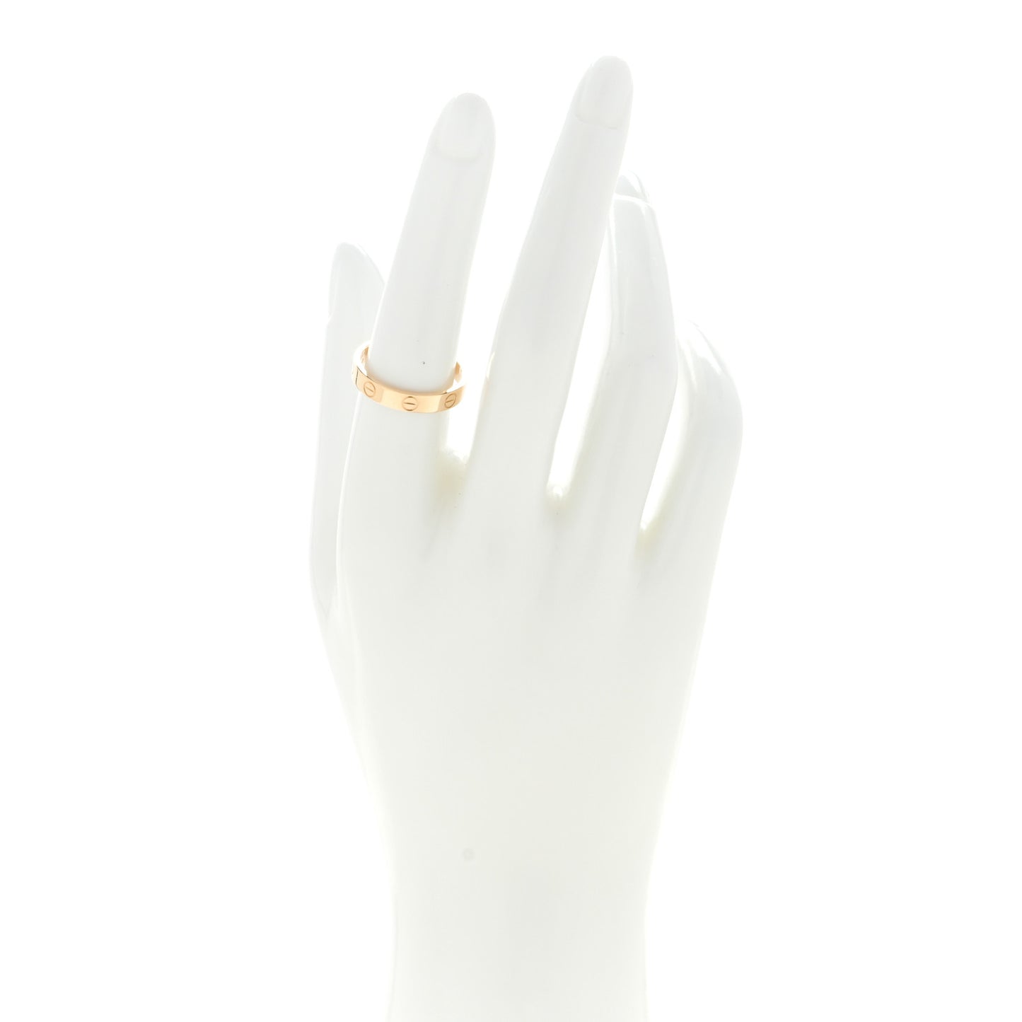 18K Yellow Gold 3.5mm LOVE Wedding Band Ring 55 7.25