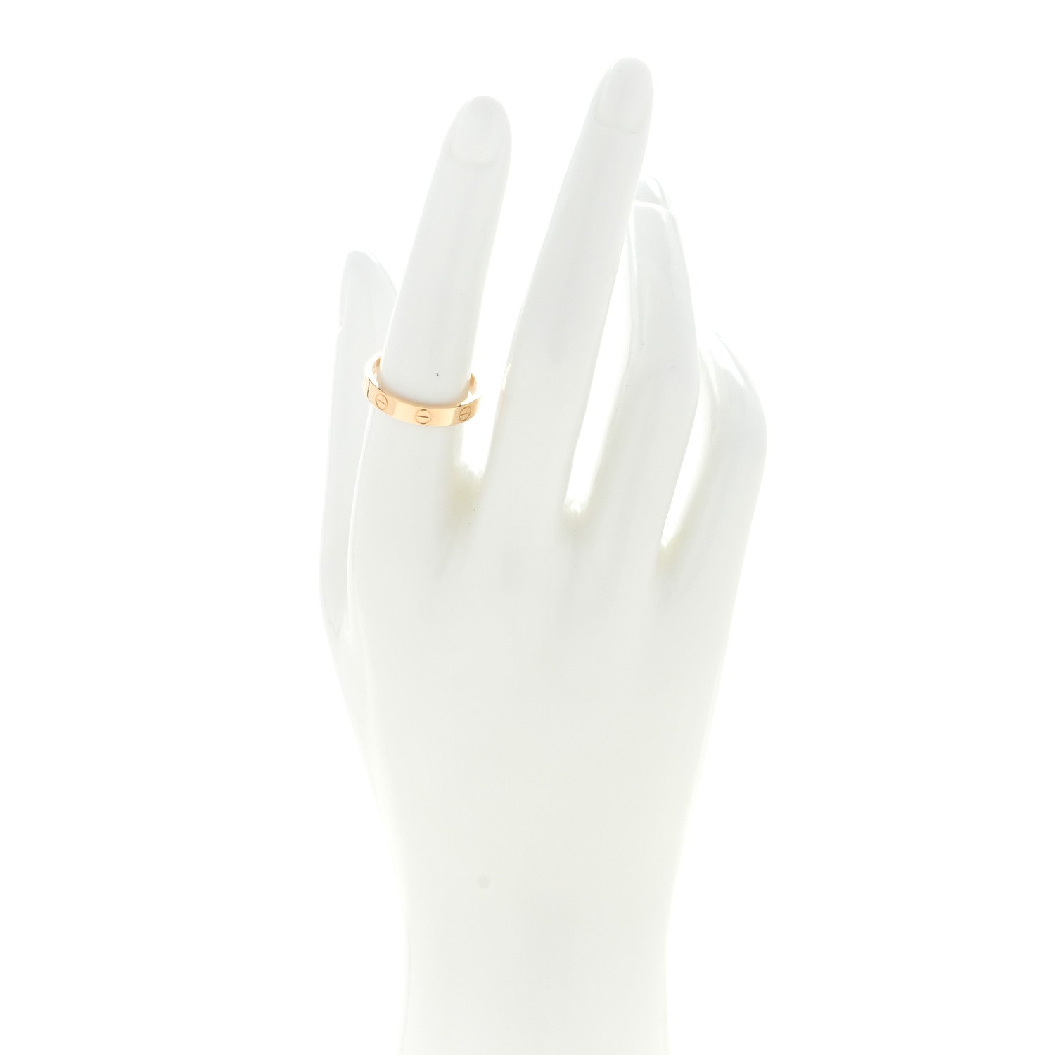 Cartier 18K Yellow Gold 3.5mm LOVE Wedding Band Ring 55 7.25 2 of 4