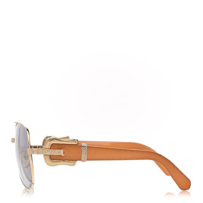 Fendi Buckle Aviator Sunglasses FS411 Gold 3 of 8