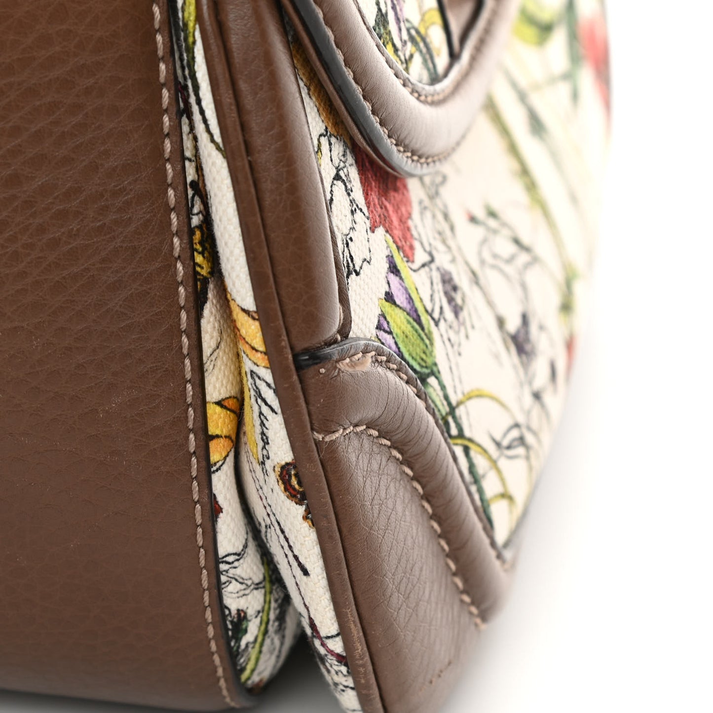 Flora Medium New Bamboo Top Handle Bag Dark Brown