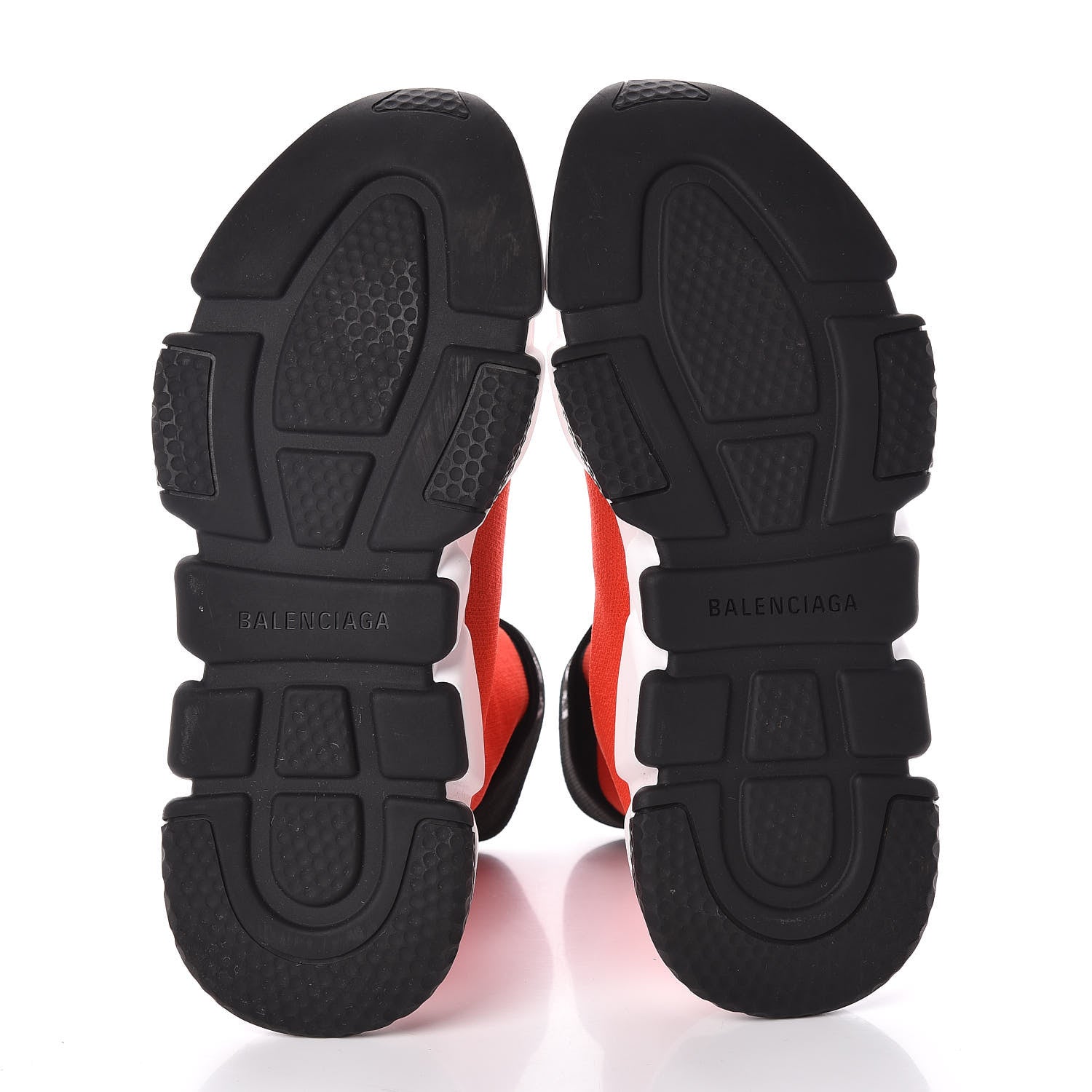 Balenciaga Neoprene Knit Womens Speed Cuffed Sneakers 39 Red Black White 5 of 8
