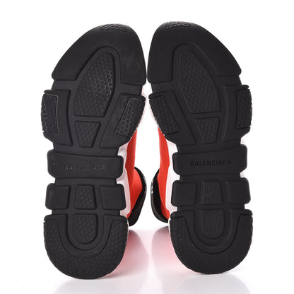 Balenciaga Neoprene Knit Womens Speed Cuffed Sneakers 39 Red Black White 5 of 8