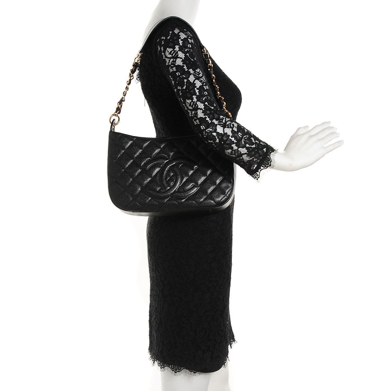 Chanel Caviar Quilted Hobo Black 2 of 8