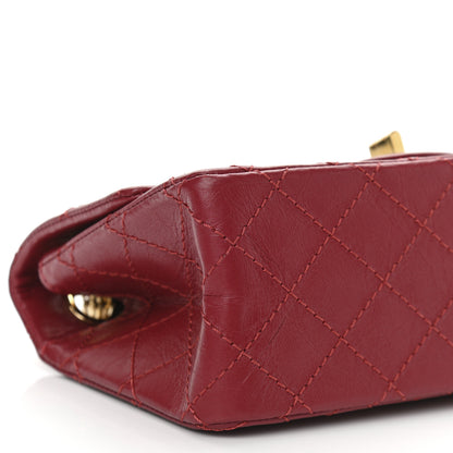 Chanel Aged Calfskin Quilted 2.55 Reissue Mini Flap Red 9 of 10