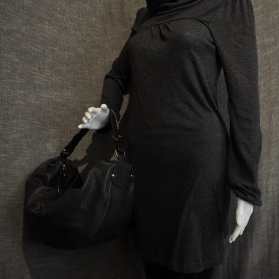 Chanel Caviar Large Outdoor Hobo Black 2 of 2