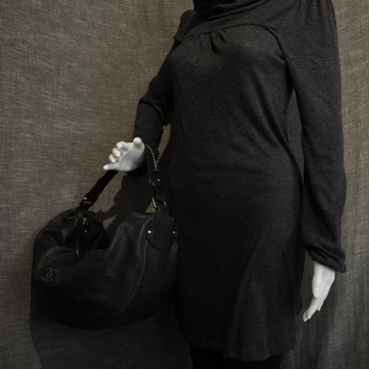 Chanel Caviar Large Outdoor Hobo Black 2 of 2