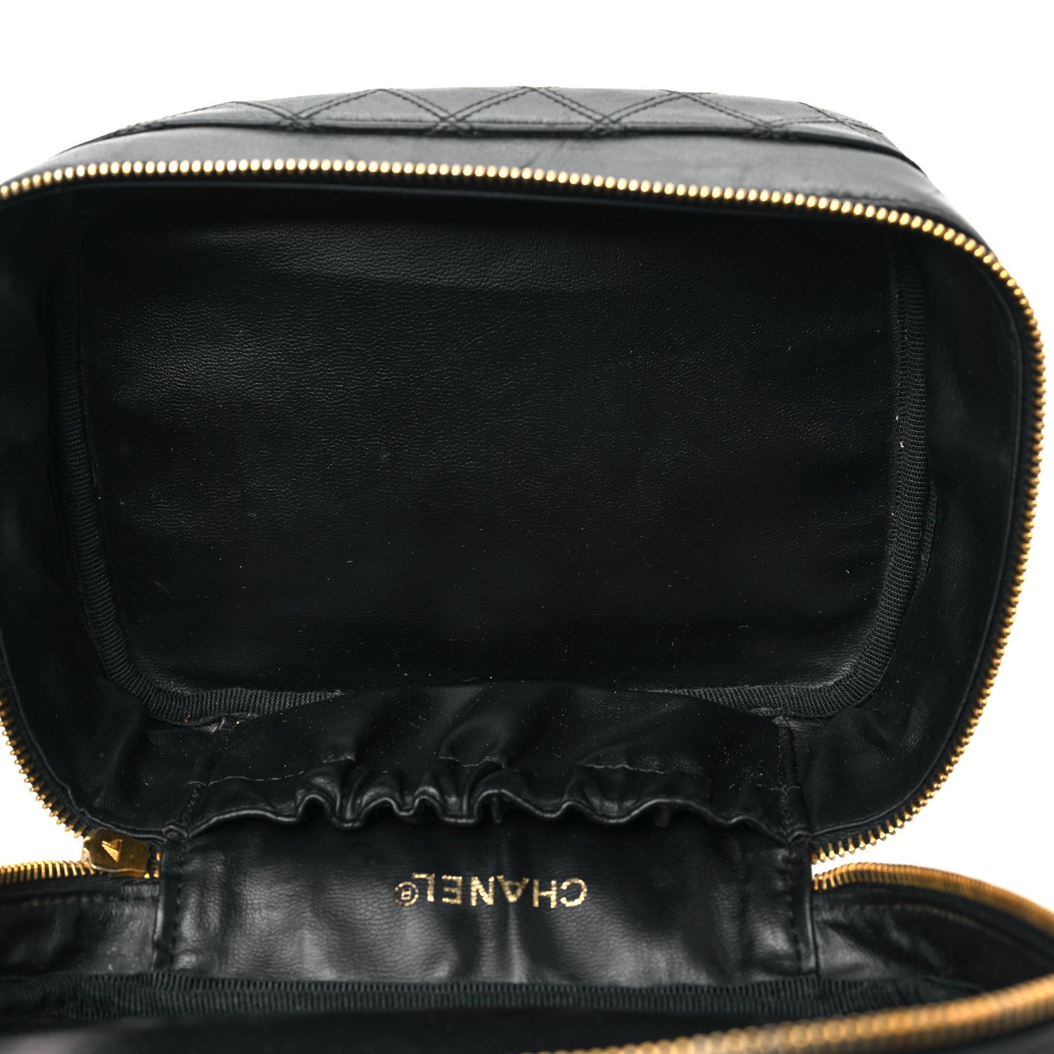 Chanel Lambskin Vanity Cosmetic Case Black 5 of 10