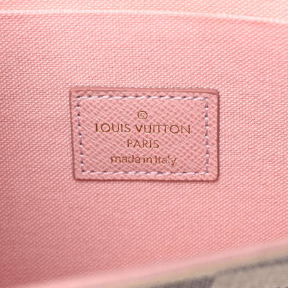 Louis Vuitton Damier Azur Pochette Felicie Chain Wallet Rose Ballerine 7 of 15