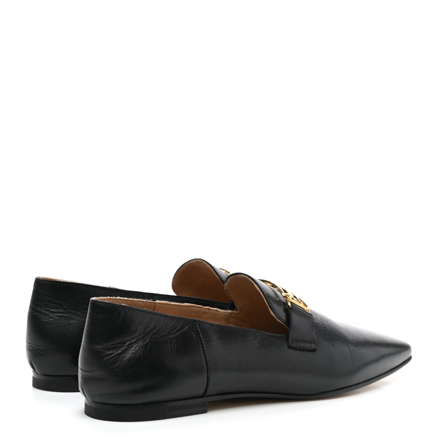 Goatskin Womens Time Loafers 36.5 Black