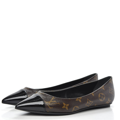 Louis Vuitton Patent Monogram Fetish Ballerina Flats 37.5 3 of 9