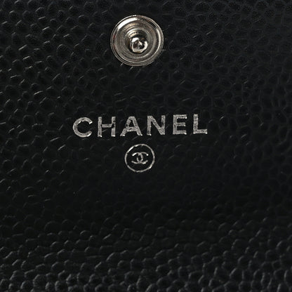 Chanel Caviar Quilted Flap Card Holder Black 6 of 10