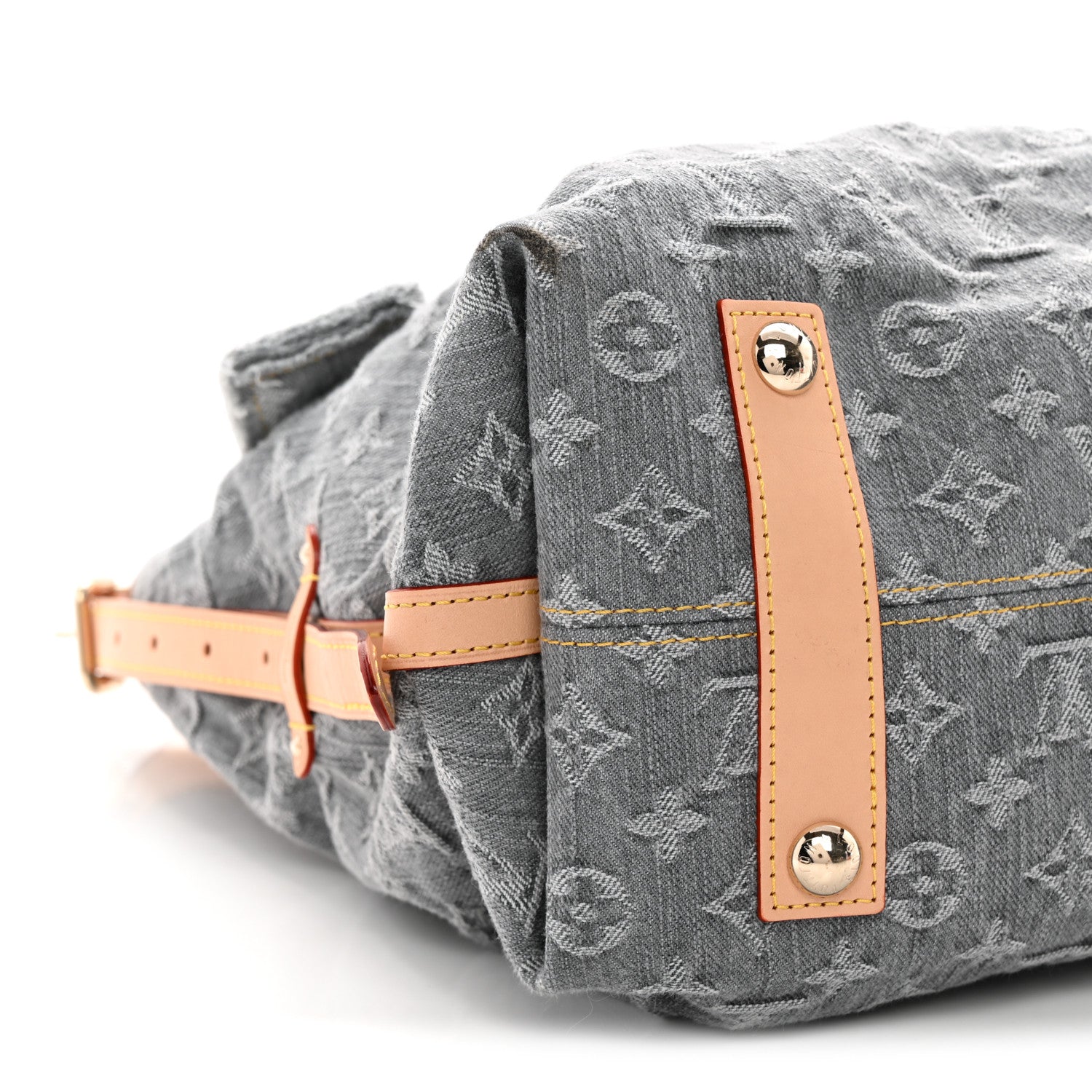 Louis Vuitton Monogram Denim CarryAll MM Washed Grey 10 of 11