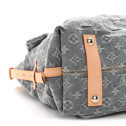 Louis Vuitton Monogram Denim CarryAll MM Washed Grey 10 of 11