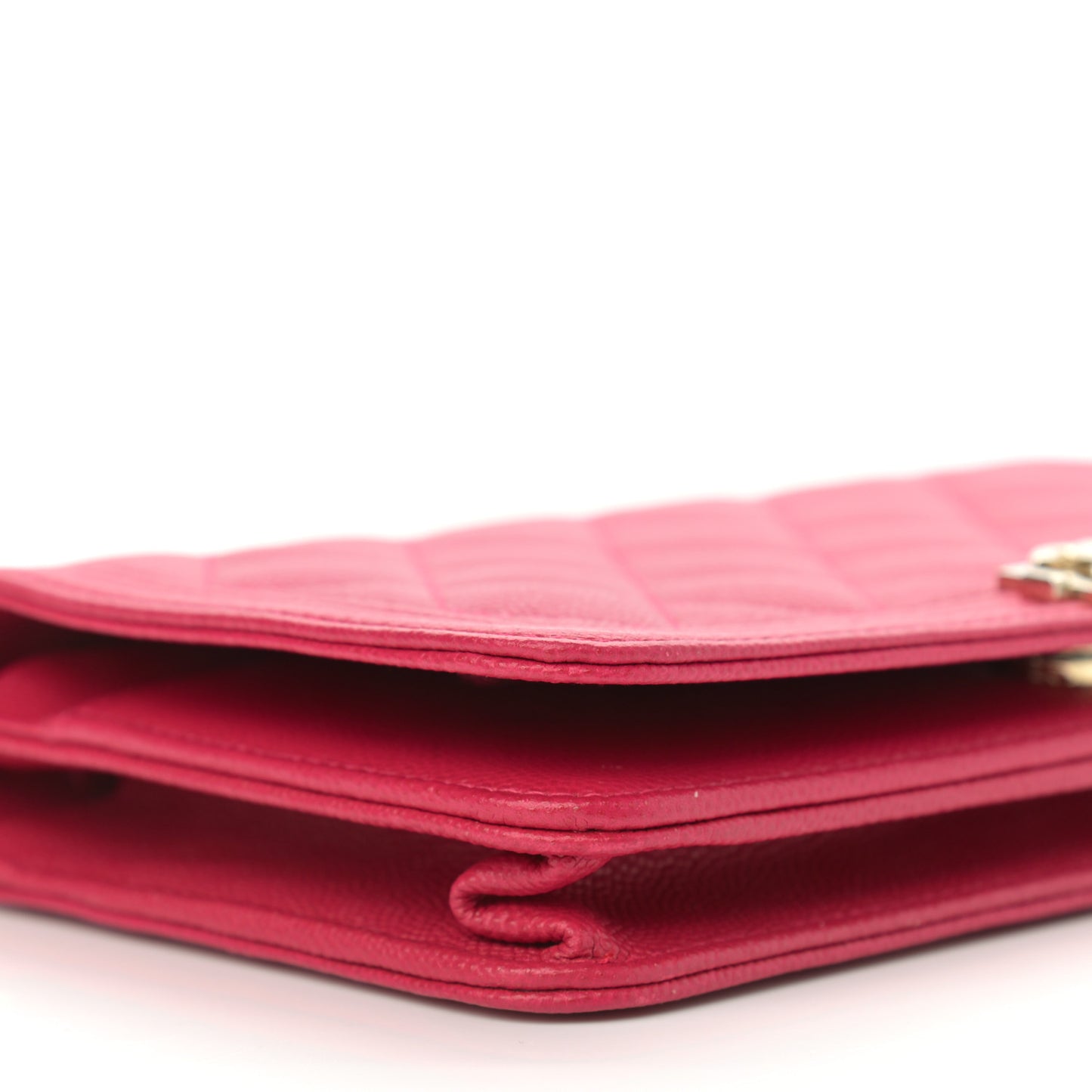 Caviar Quilted Boy Wallet On Chain WOC Fuchsia