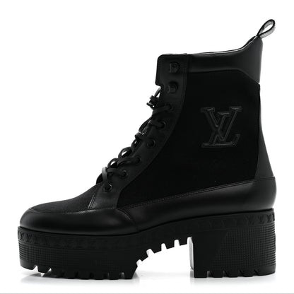 Louis Vuitton Canvas Laureate Platform Desert Boots 41 Black 1 of 8