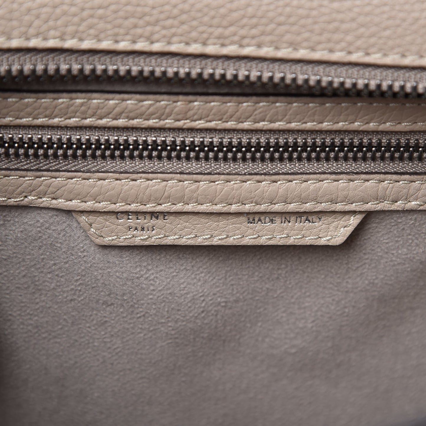 Drummed Calfskin Micro Luggage Dune