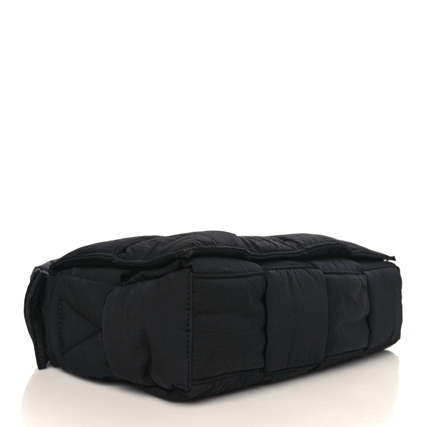 Nylon Intrecciato Padded Tech Cassette Bag Black