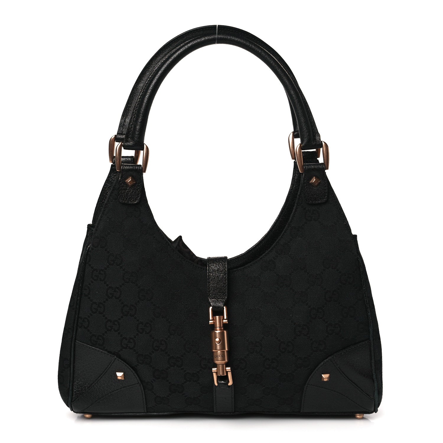 Gucci Monogram Calfskin Large Bardot Tote Black 1 of 8