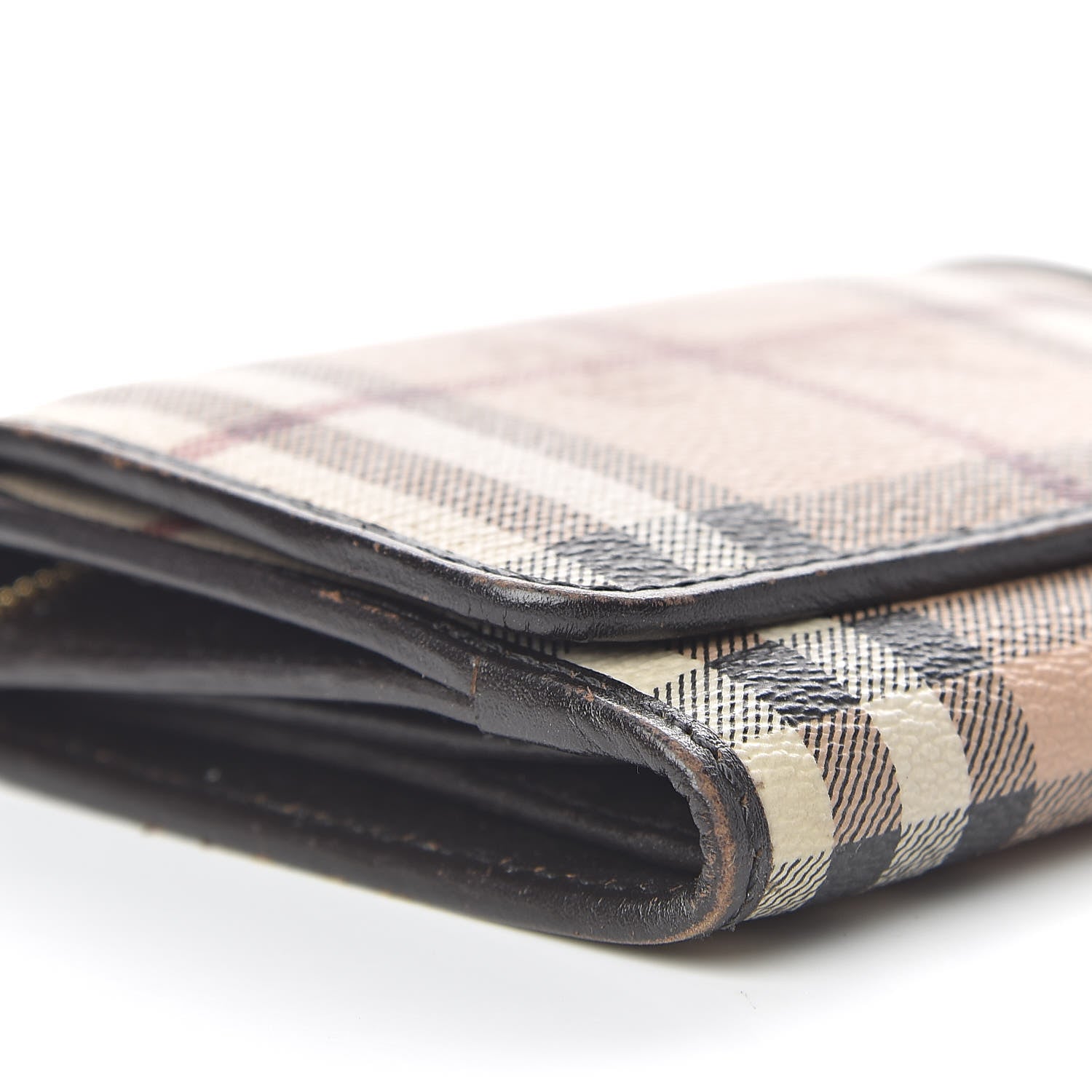 Burberry Haymarket Check Medium Leighton Wallet Chocolate 8 of 14