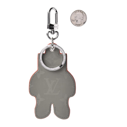 Louis Vuitton Monogram Satellite Spaceman Figurine Bag Charm Key Holder Silver 2 of 3