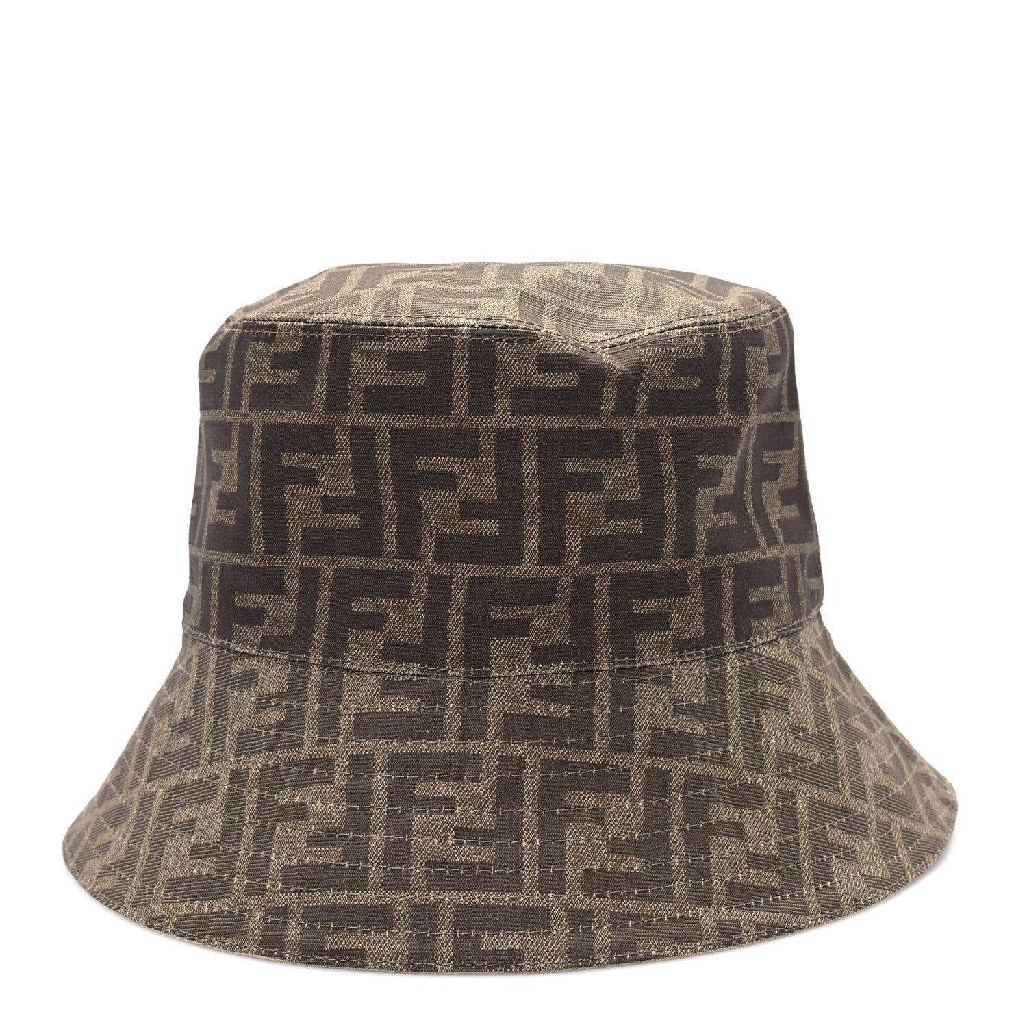 Fendi Poyester FF Reversible Bucket Hat S Tobacco Beige 7 of 13
