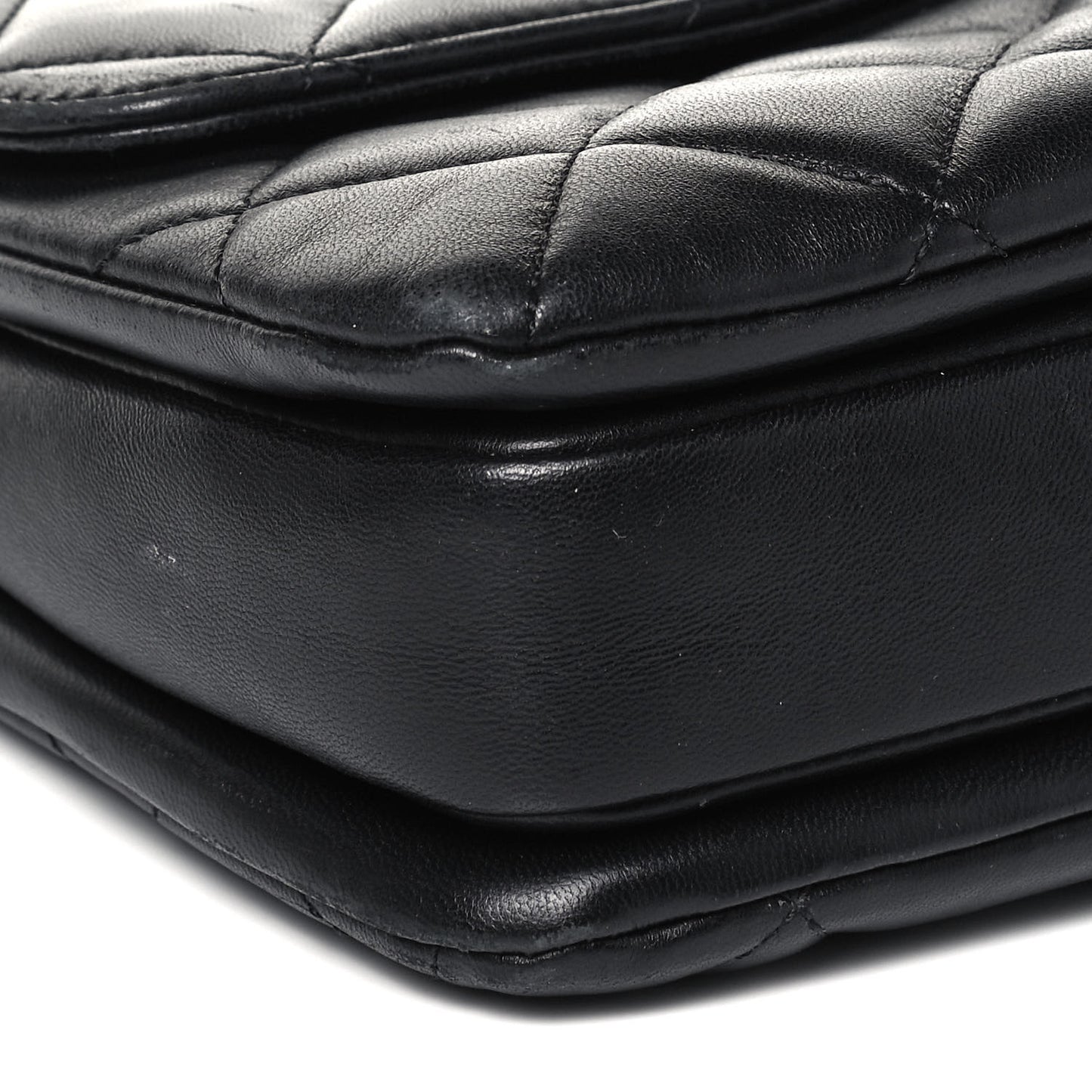 Lambskin Quilted Small Trendy CC Dual Handle Flap Bag Black