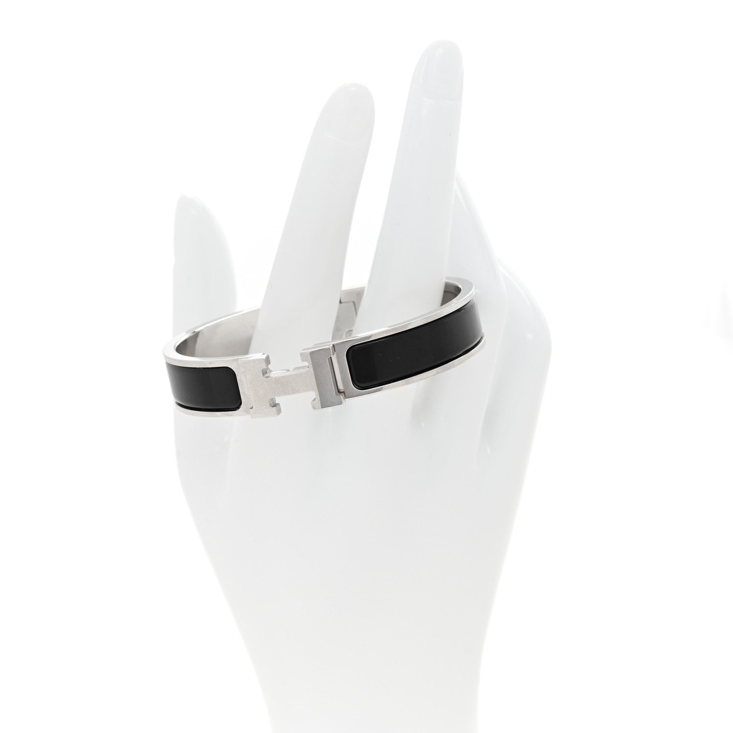 Hermes Enamel Narrow Clic Clac H Bracelet PM Black 2 of 5