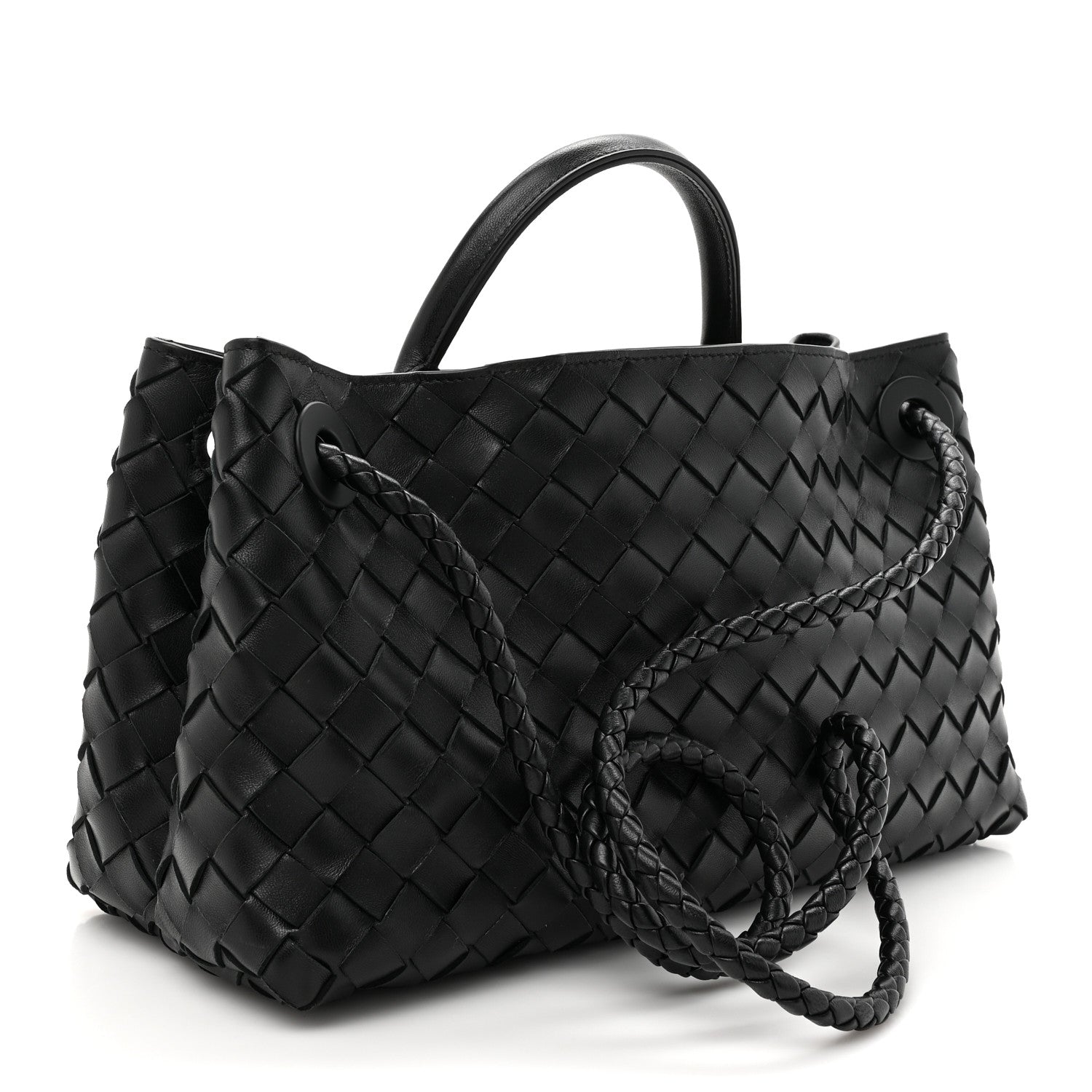Bottega Veneta Nappa Intrecciato Small East West Andiamo Shoulder Bag Black 3 of 13