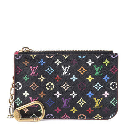 Louis Vuitton Monogram Multicolor Key Pouch Black Grenade 1 of 9
