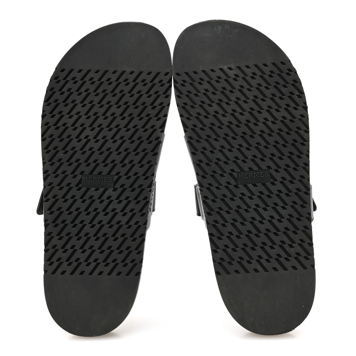 Hermes Calfskin Womens Chypre Sandals 40.5 Black 6 of 9