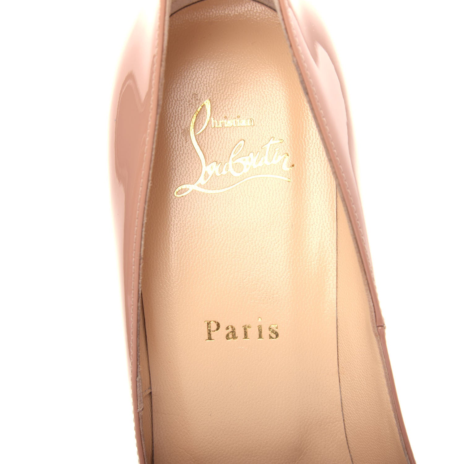 Christian Louboutin Patent New Very Prive 120 Pumps 39.5 Nude 8 of 10