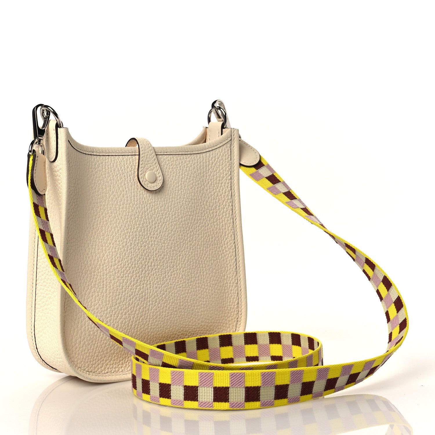 Hermes Taurillon Clemence Quadrille Evelyne TPM Nata Citron 2 of 10