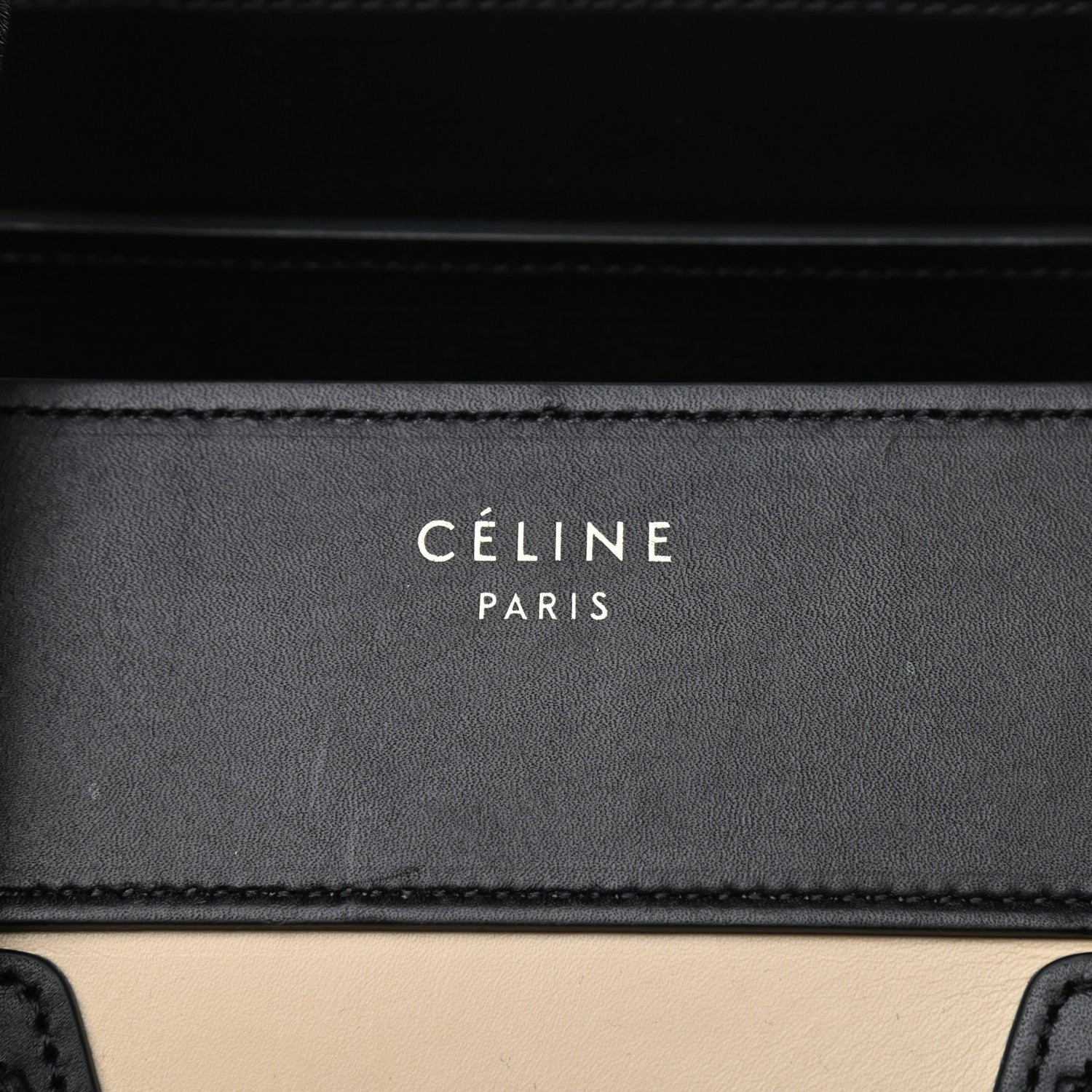 Celine Satin Calfskin Suede Mini Tri-Color Luggage Seashell 7 of 11
