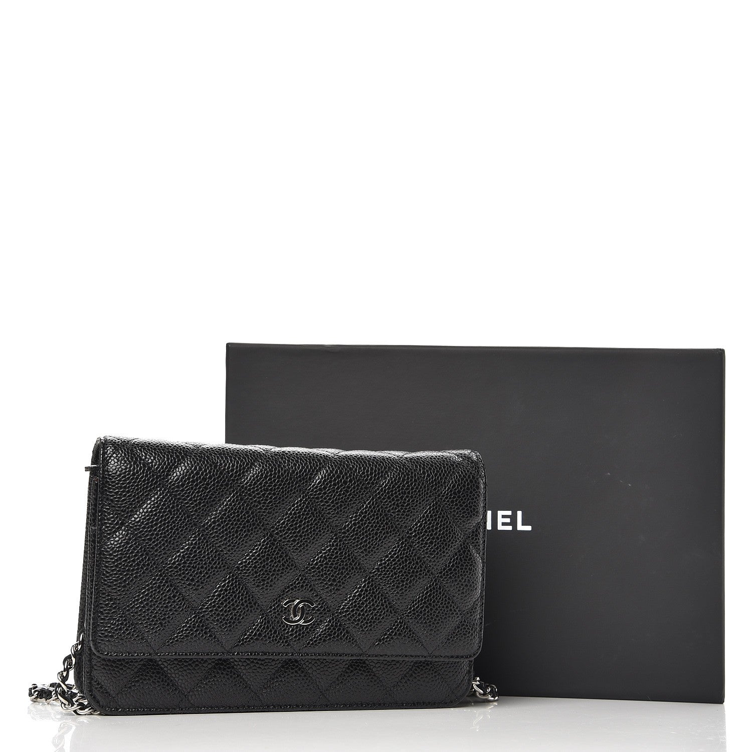 Chanel Caviar Quilted Wallet On Chain WOC Black 9 of 9