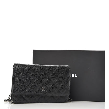 Chanel Caviar Quilted Wallet On Chain WOC Black 9 of 9