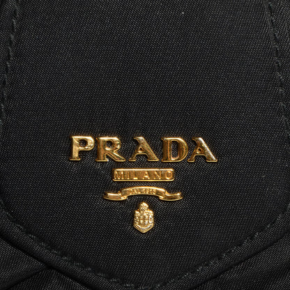 Prada Nylon Chevron Quilted Dome Satchel Black 9 of 9