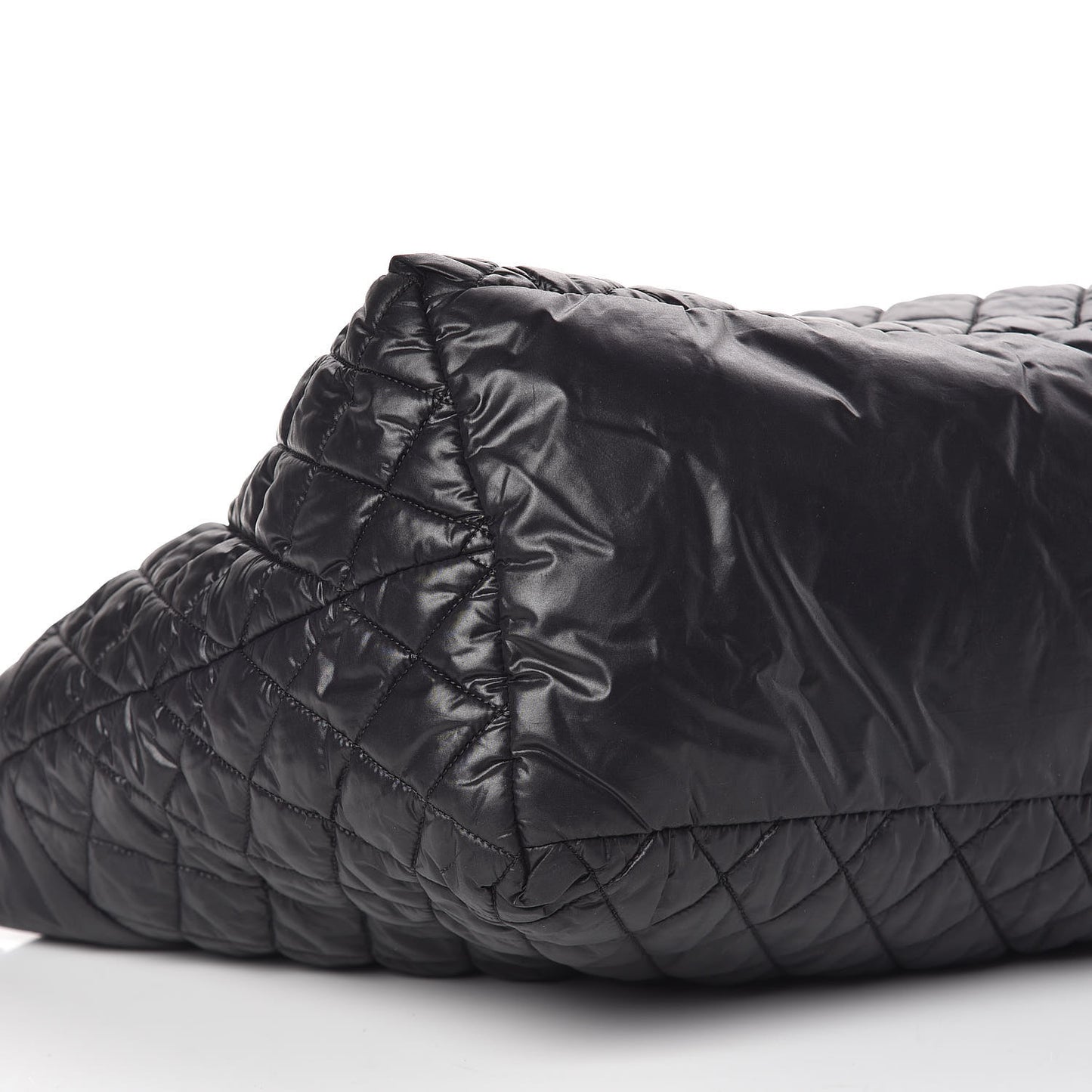 Nylon Quilted Large Coco Cocoon Tote Black