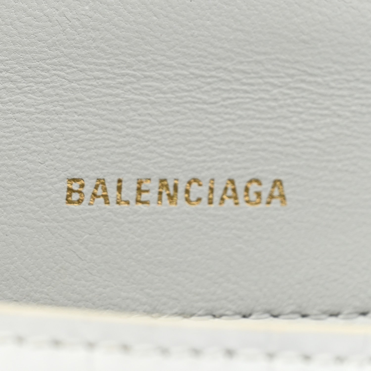 Balenciaga Shiny Calfskin Crocodile Embossed Small Hourglass Top Handle Bag Optic White 6 of 11