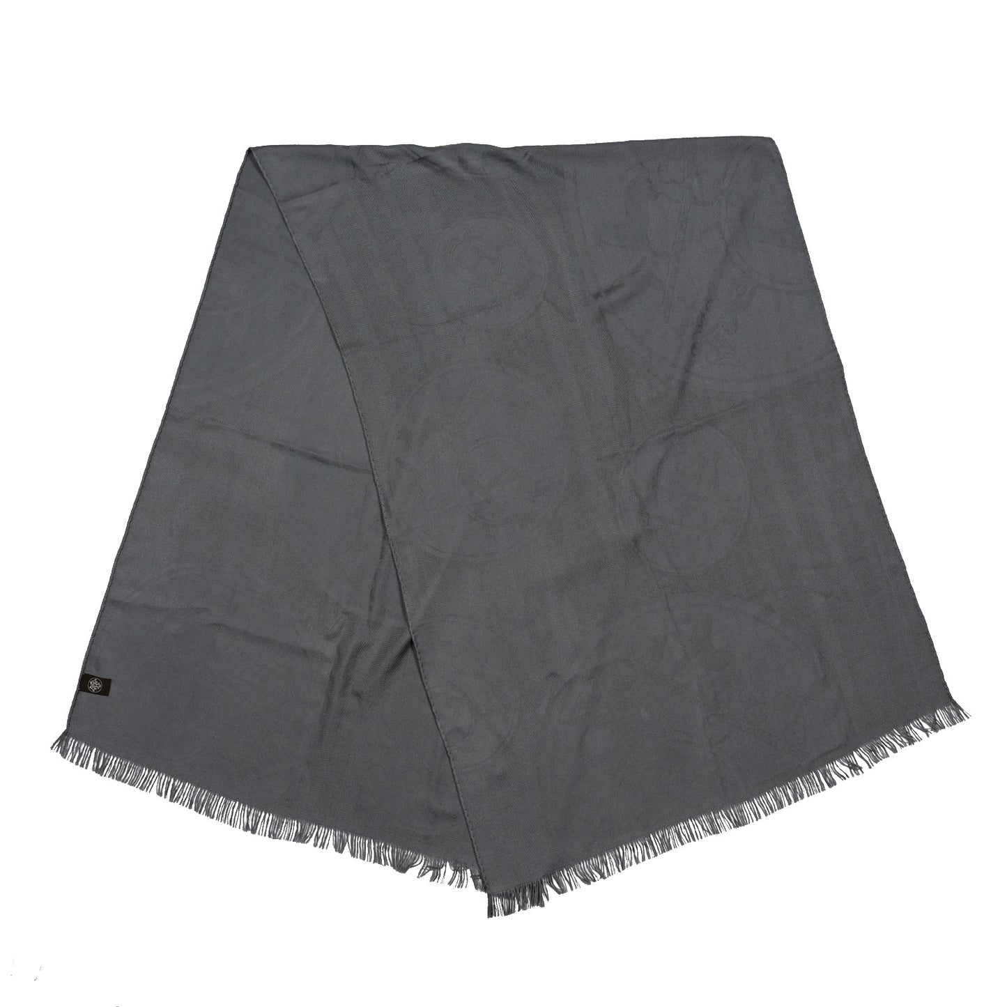 Cashmere Silk Jacquard New Libris Scarf Gris Souris